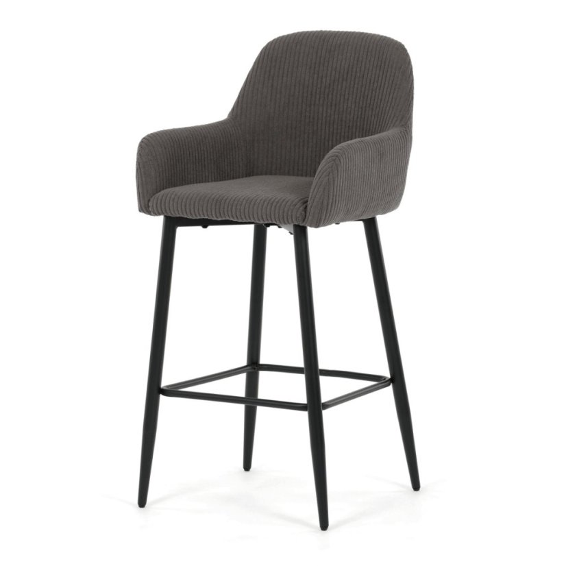 Barová židle, modrá, látka,AUB-V4009 BLUE6 - Barva (vyberte): Šedá#art-aub-v4009-grey6