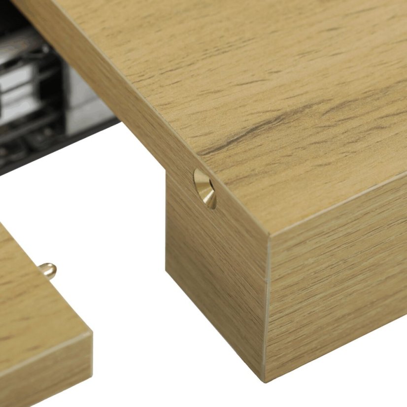 Jídelní stůl rozkládací 160-240x90 cm, lamino, dub, HT-R5624 OAK