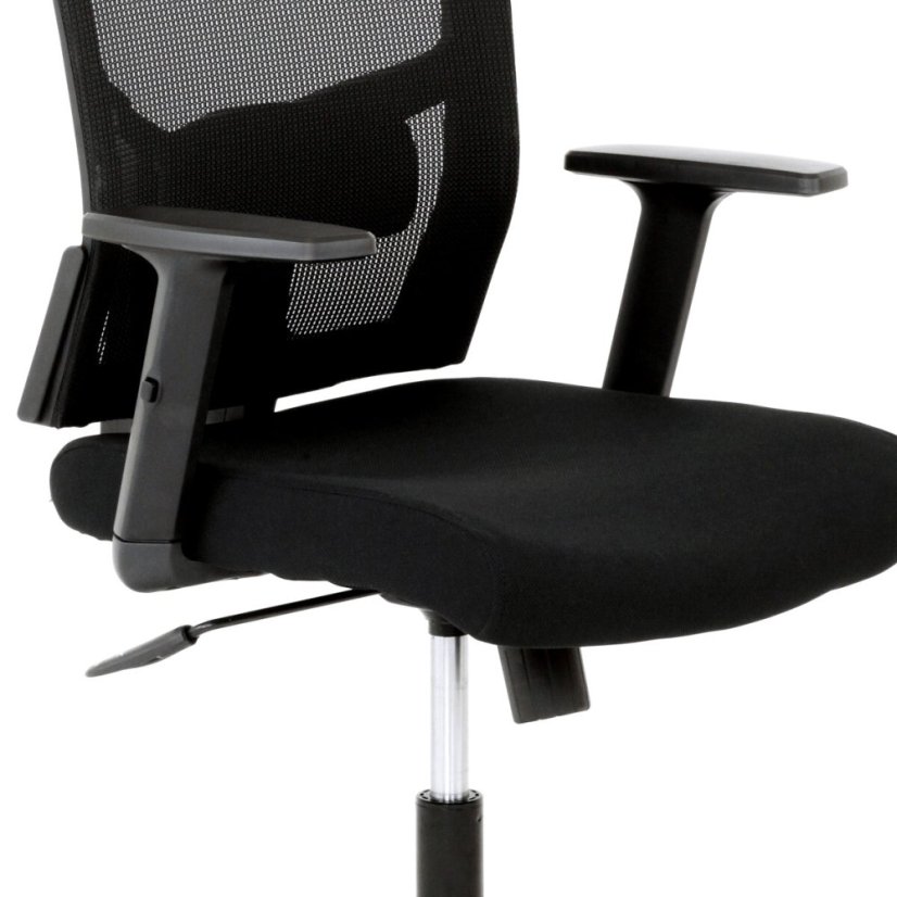 Kancelářská židle s podhlavníkem, látka mesh černá, houpací mechanismus