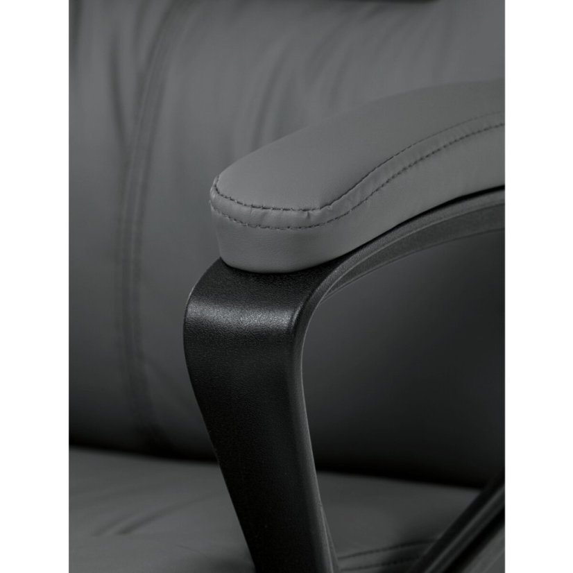 Kancelářské křeslo, houpací mechanismus, šedá ekokůže, KA-Y346 GREY