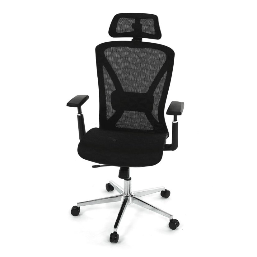 Kancelářská židle, synchronní mechanismus, černá síťovina, KA-S258 BK