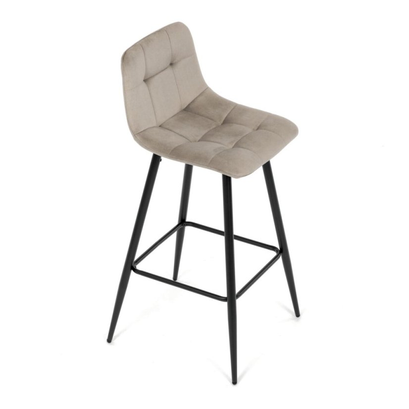 Barová židle, hnědá, látka,AUB-X7015 CAP2 - Barva (vyberte): hnědá#art-aub-x7015-cap2