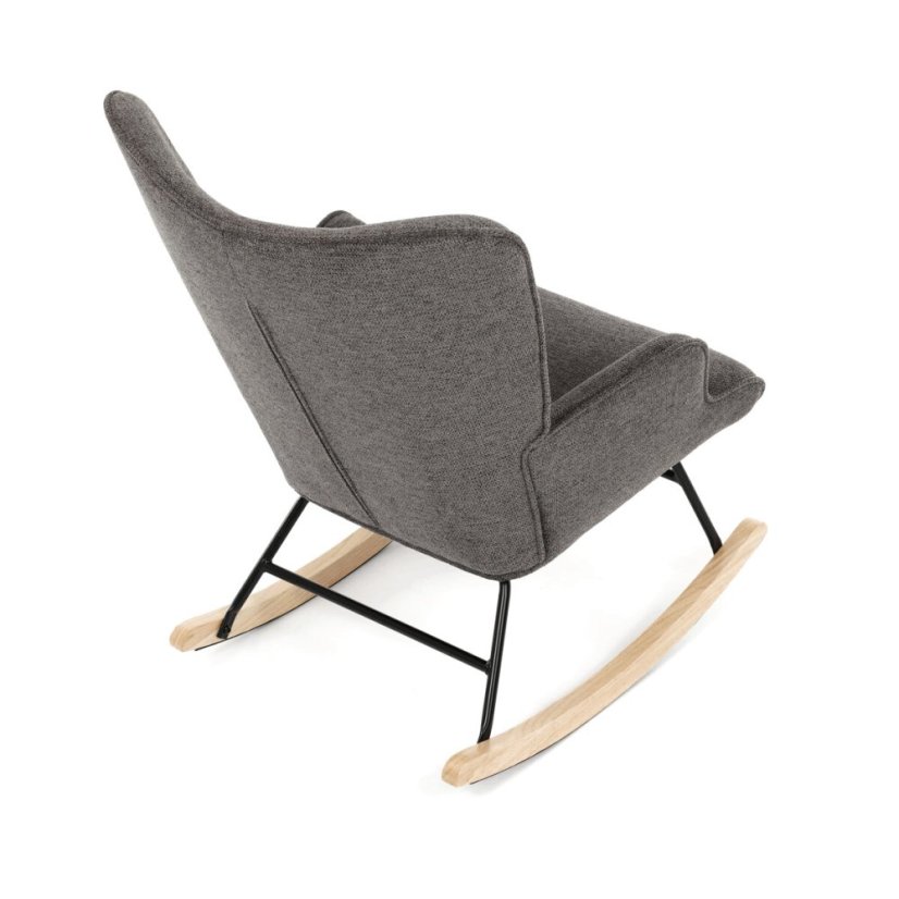 Houpací křeslo, šedá, látka, AK-373 GREY2