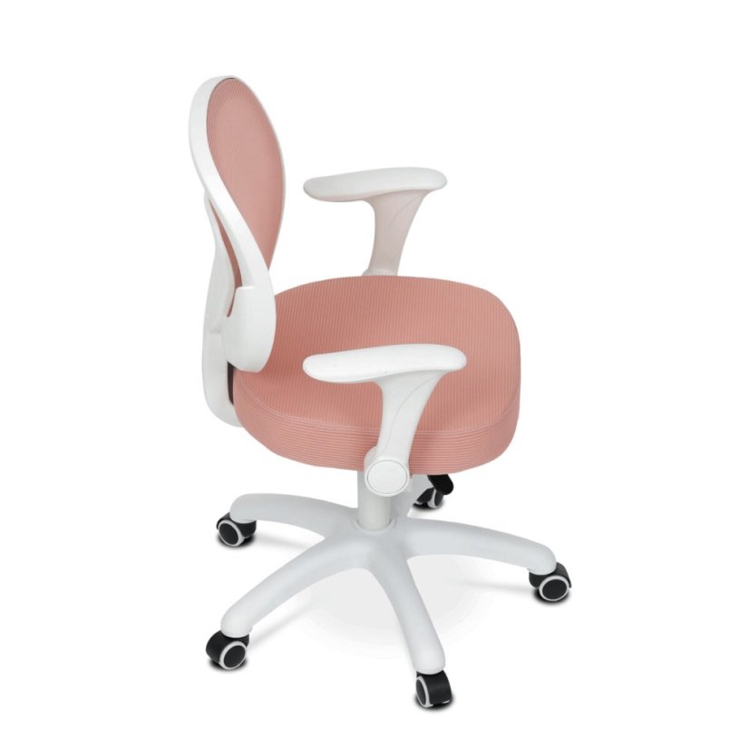 Dětská židle, výškově nastavitelná, růžová síťovina, KA-K1062 PINK