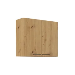 Horní skříňka Monro 80 G-72 2F, černý mat / dub artisan (80 x 71,5) cm
