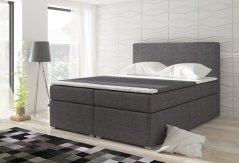 Kontinentální postel Boxspring DIANA tmavě šedá – vysoký násed cca 60 cm