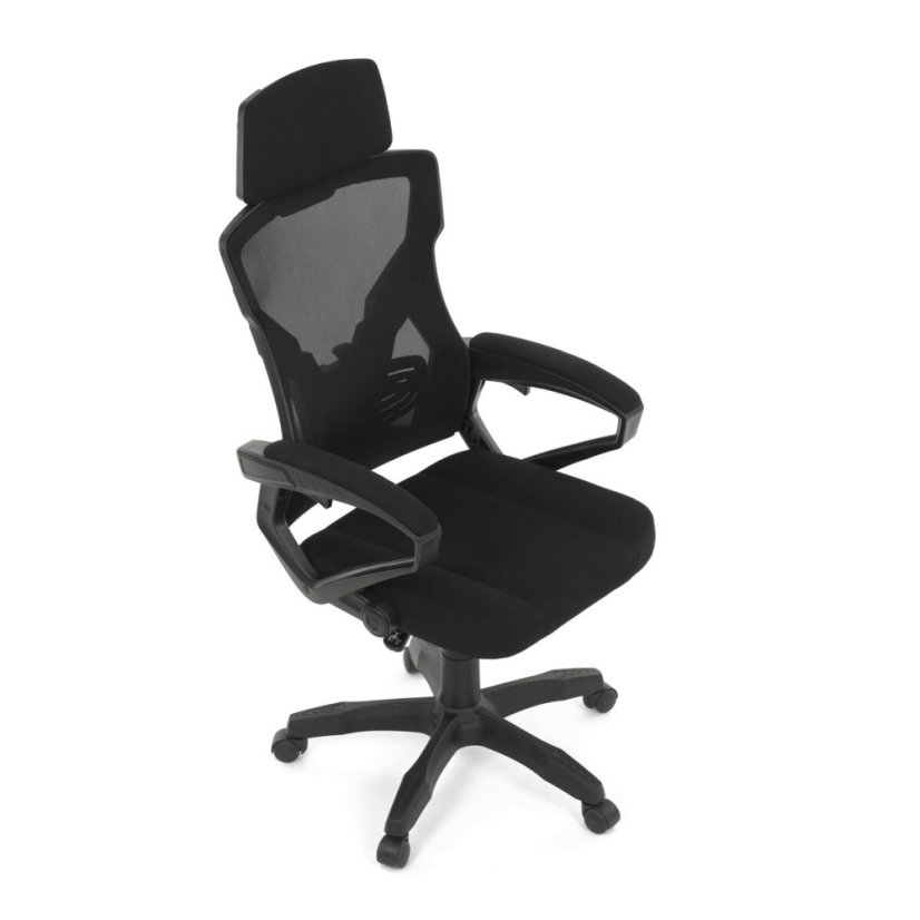 Kancelářské křeslo, výškově nastavitelná, černá látka, KA-R223 BK