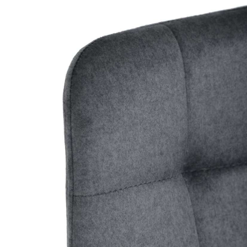 Barová židle, šedá, látka, AUB-X7015 GREY2