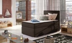 Kontinentální postel Boxspring RICCO hnědá 90x200cm