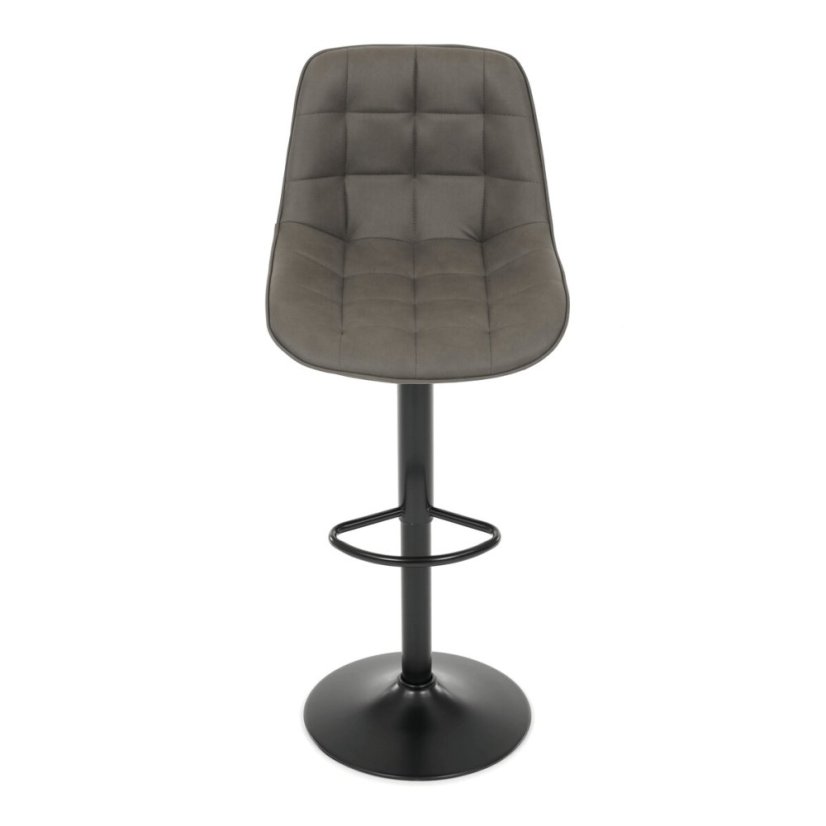 Barová židle, šedá, látka,AUB-V3066 GREY3