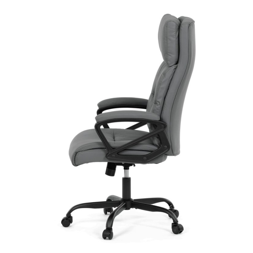 Kancelářské křeslo, houpací mechanismus, šedá ekokůže, KA-Y346 GREY