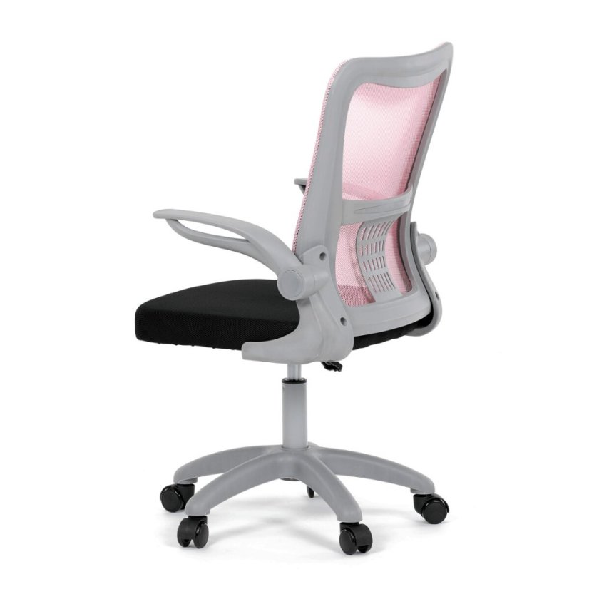 Dětská židle, výškově nastavitelná, růžová síťovina, KA-K2008 PINK