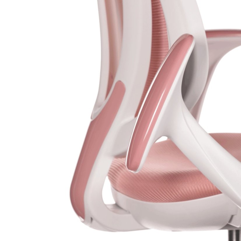 Dětská židle, výškově nastavitelná, růžová síťovina, KA-C806 PINK