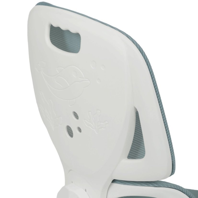 Dětská židle, výškově nastavitelná, zelená síťovina, KA-K1063 GRN