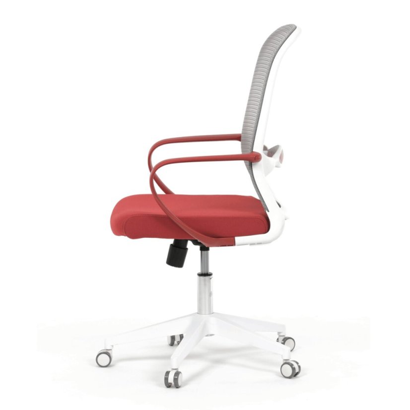Kancelářská židle, houpací mechanismus, červená látka, KA-S425 RED