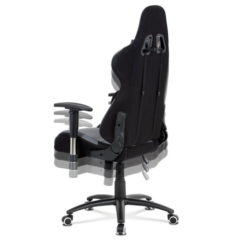 Kancelářská židle houpací mech., šedá látka, kovový kříž – opěrák 90°–180° - Barva: Šedá#eup193463euv1