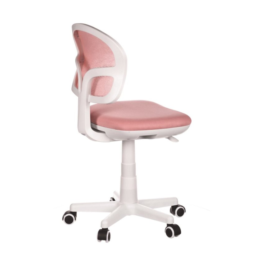 Dětská židle, výškově nastavitelná, růžová síťovina, KA-C801 PINK