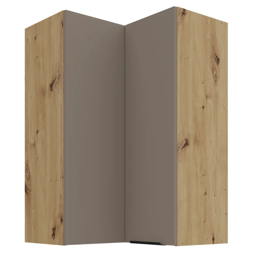 Horní rohová skříňka, sandgrau/dub artisan, FRISBO 60x60 GN-90 2F