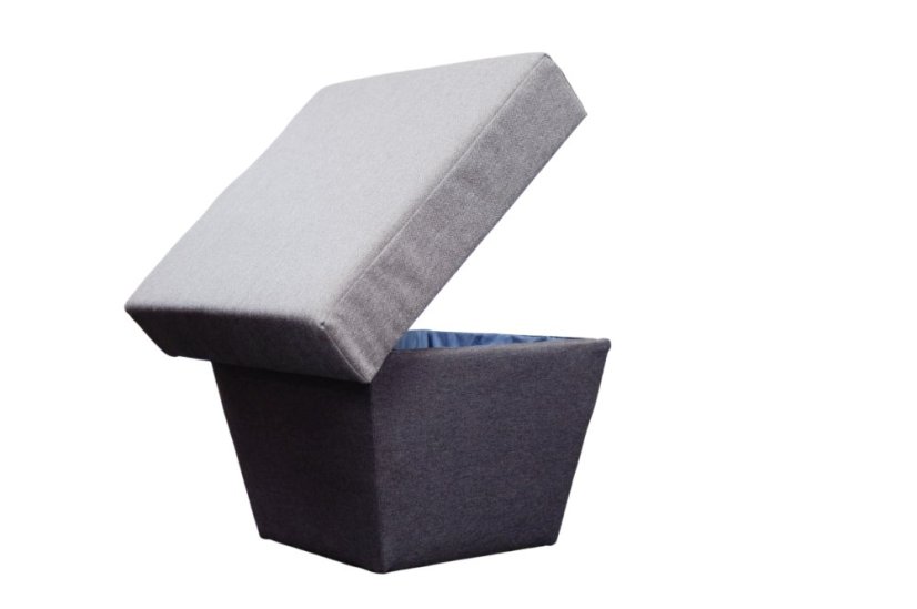 Taburet CORDOBA - Barva (vyberte): bílá / šedá / šedá#crf-crf-puf-toledo-malmo95-madryt120-bila-seda-seda-eup344676-euv1