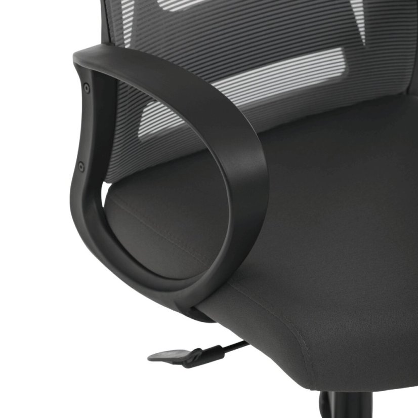 Kancelářská židle, houpací mechanismus, šedá síťovina, KA-S3015 GREY