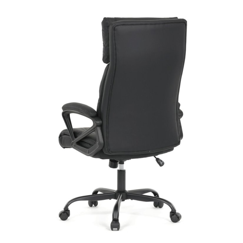 Kancelářské křeslo, houpací mechanismus, černá ekokůže, KA-Y346 BK