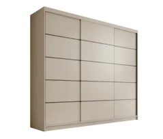 Posuvná skříň Andy 250 kašmír (250 x 215) cm – 12 polic pro přehledné uložení