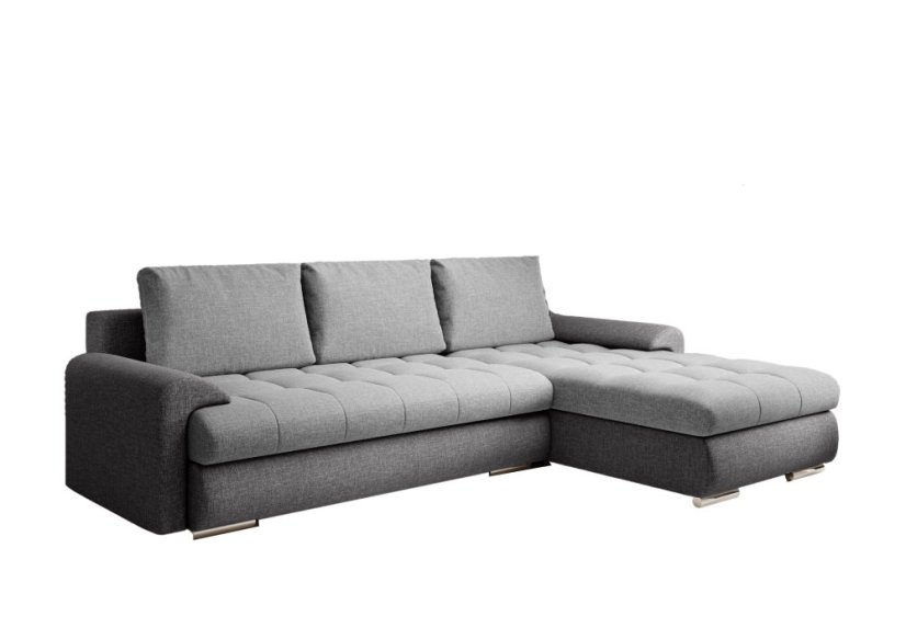 Rozkládací rohová sedačka TOMINO – více barevných variant - Barva (vyberte): šedá#jakub-jakub-tokio-sawana21-sawana05-seda-eup341100-euv1, Umístnění rohu: univerzální