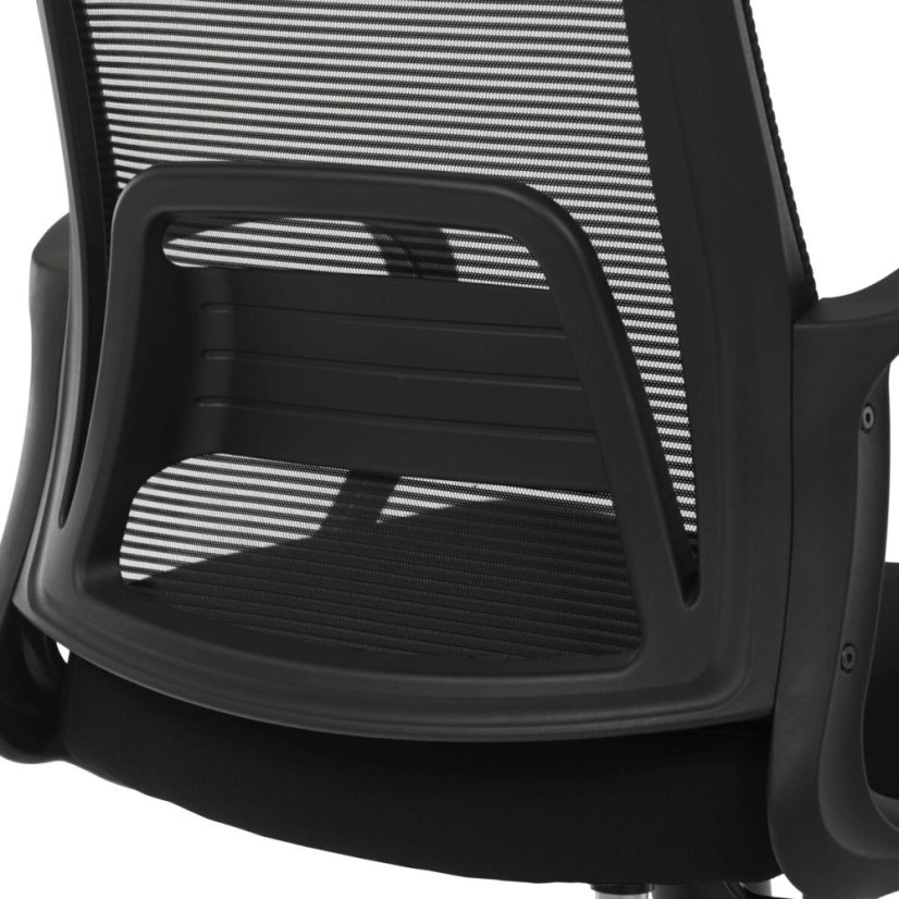 Kancelářská židle, houpací mechanismus, černá síťovina, KA-S3015 BK