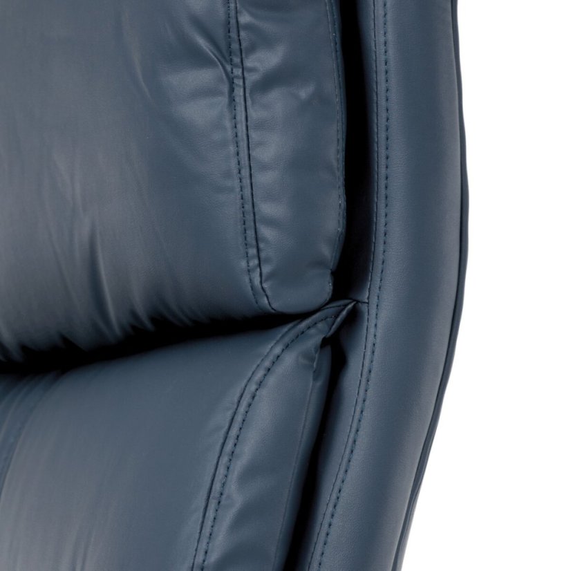 Kancelářské křeslo, houpací mechanismus, modrá ekokůže, KA-Y346 BLUE