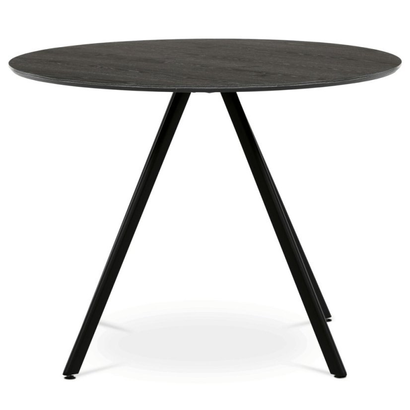 Kulatý jídelní stůl 100x100cm, lamino, šedý dub, HT-R5010 GREY