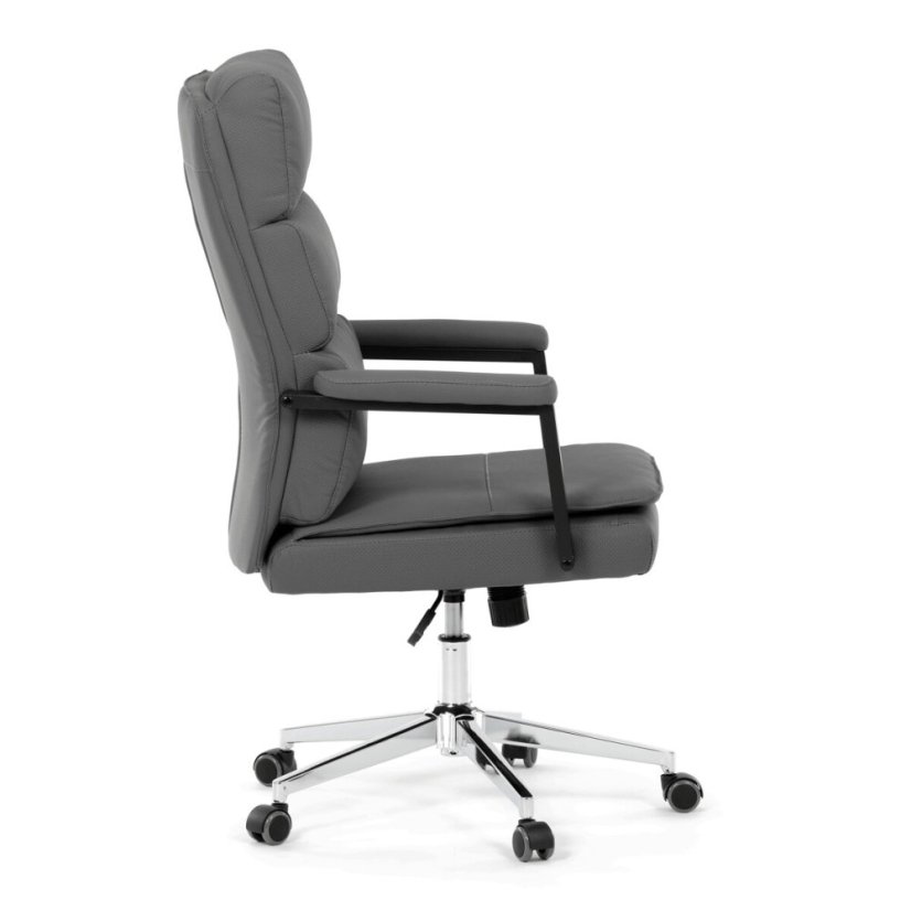 Kancelářské křeslo, houpací mechanismus, šedá ekokůže, KA-D8104 GREY