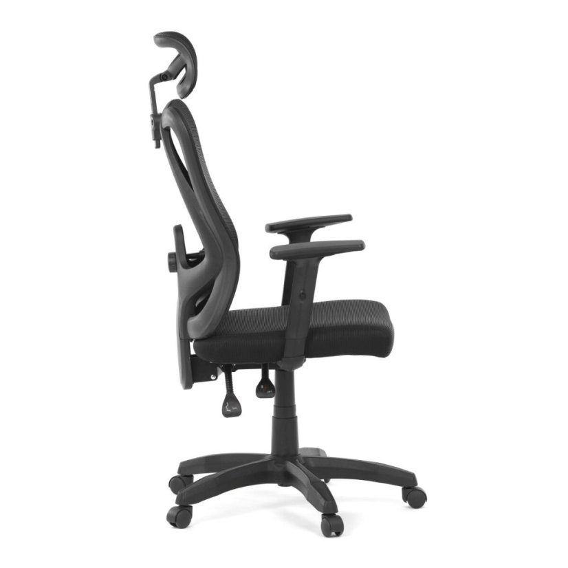 Kancelářská židle, synchronní mechanismus, černá síťovina, KA-R215 BK