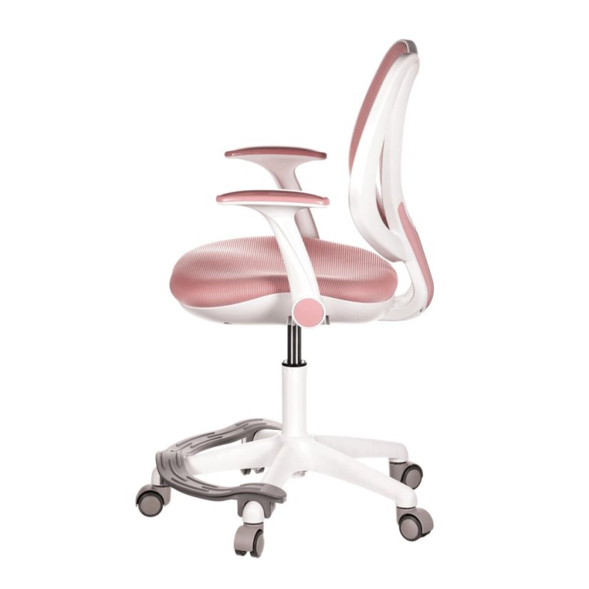 Dětská židle, výškově nastavitelná, růžová síťovina, KA-C806 PINK