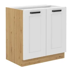 Spodní skříňka LULA 80 D 2F BB, bílá/dub artisan (80 x 82) cm