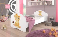 Postel s matrací CASIMO LION 140x70 bílá (78 x 58) cm – matrace v ceně – lůžko je připravené hned po montáži