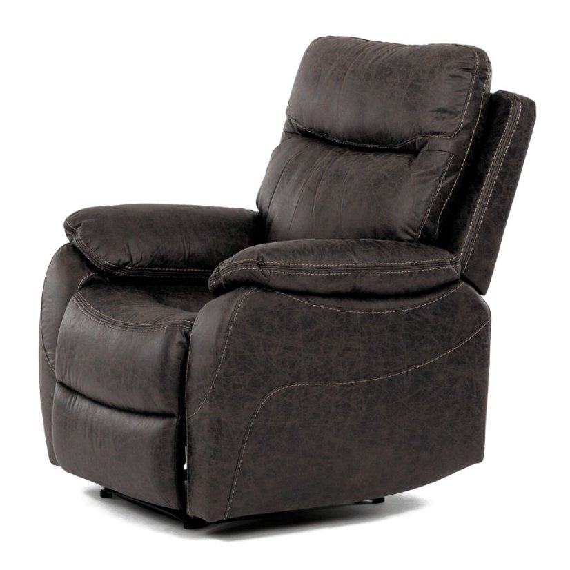 TV a relaxační křeslo s manuálním ovládáním, potah coffee látka v dekoru vintage