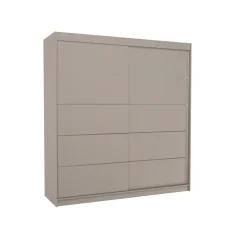 Posuvná skříň ESTEVA 200 kašmír (200 x 215) cm – 11 polic pro přehledné uložení