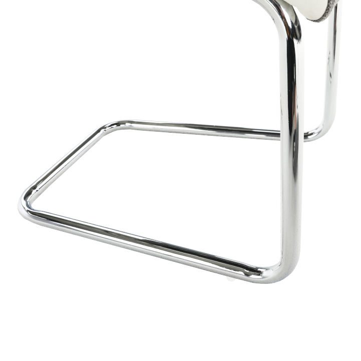 Židle, látka šedá / ekokůže bílá / chrom, Izma DOPRODEJ*