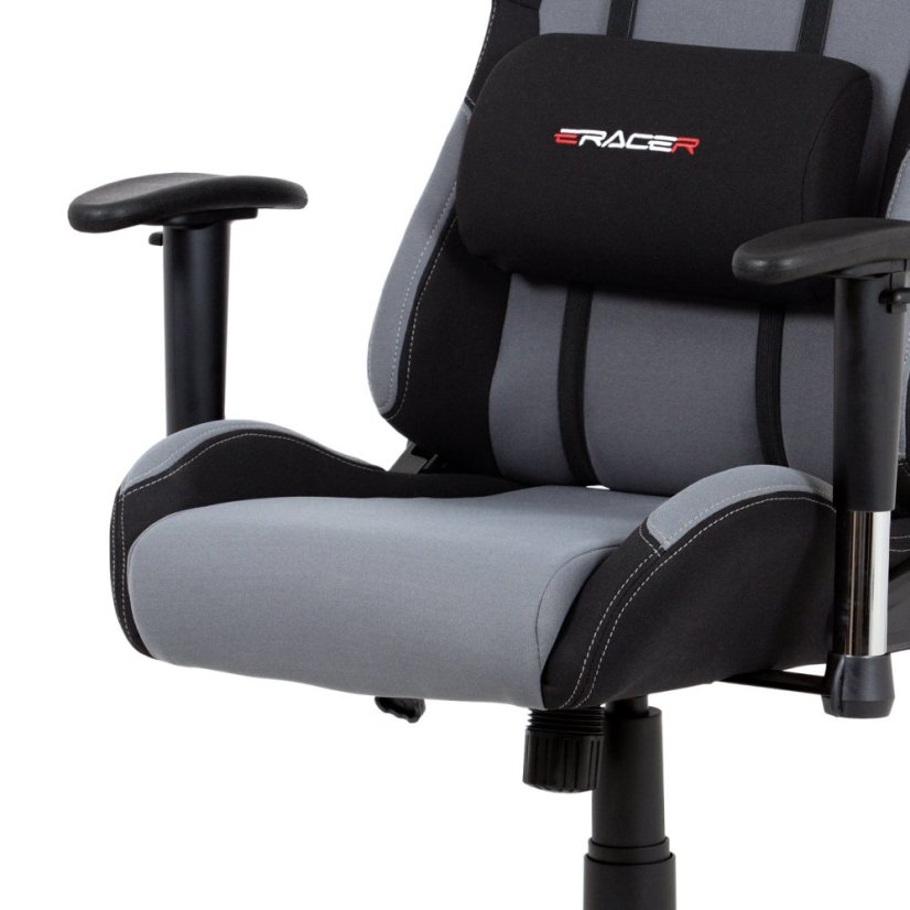 Kancelářská židle houpací mech., šedá látka, kovový kříž - Barva (vyberte): Šedá#eup193463euv1