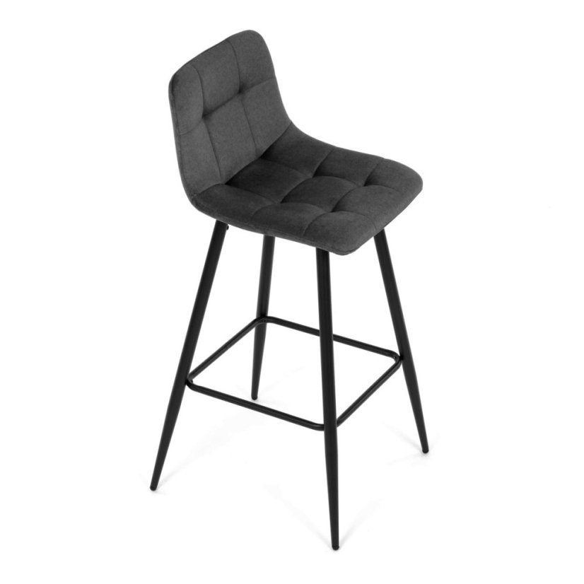 Barová židle, šedá, látka, AUB-X7015 GREY2