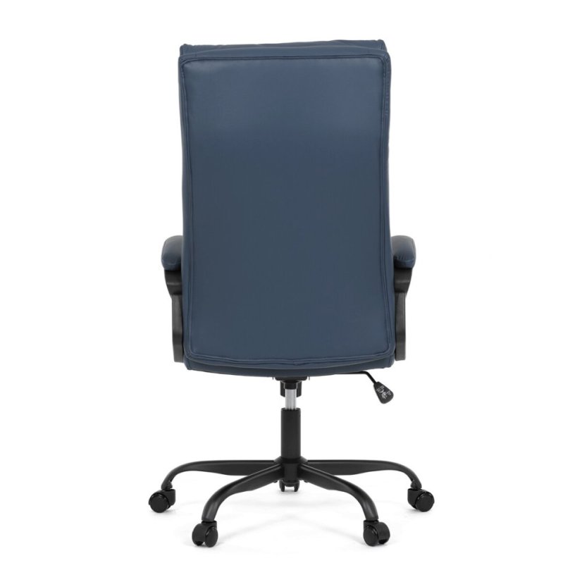 Kancelářské křeslo, houpací mechanismus, modrá ekokůže, KA-Y346 BLUE
