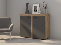 Komoda RUMBASO 2F dub lefkas / grafit*