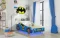 Postel s matracem a LED osvětlením BATCAR 140x70 modrá (74 x 48) cm