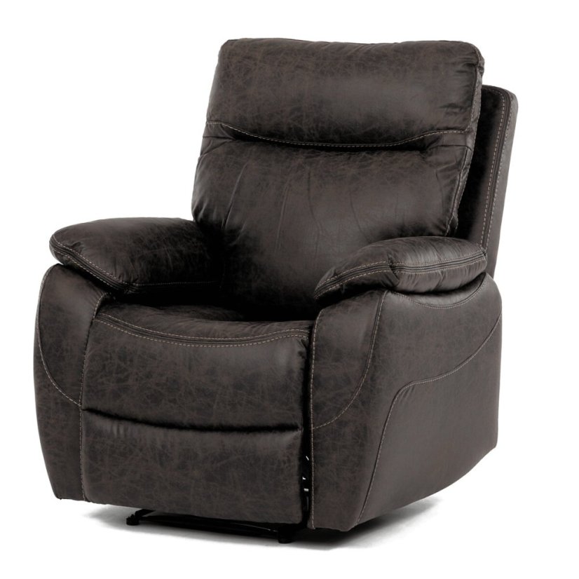 TV a relaxační křeslo s manuálním ovládáním, potah coffee látka v dekoru vintage