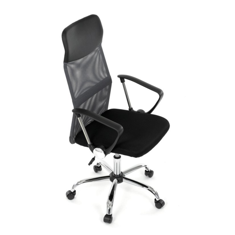 Kancelářská židle, houpací mechanismus, šedá síťovina, KA-E305 GREY