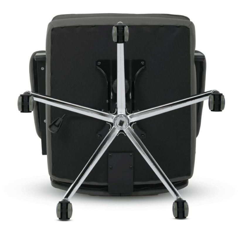 Kancelářské křeslo, houpací mechanismus, šedá ekokůže, KA-D8104 GREY