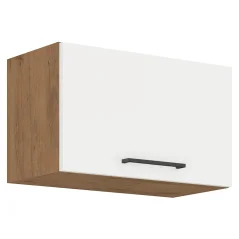 Horní skříňka VEGA 60 GU-36 1F, dub lancelot / bílá extra vysoký lesk HG (60 x 36) cm