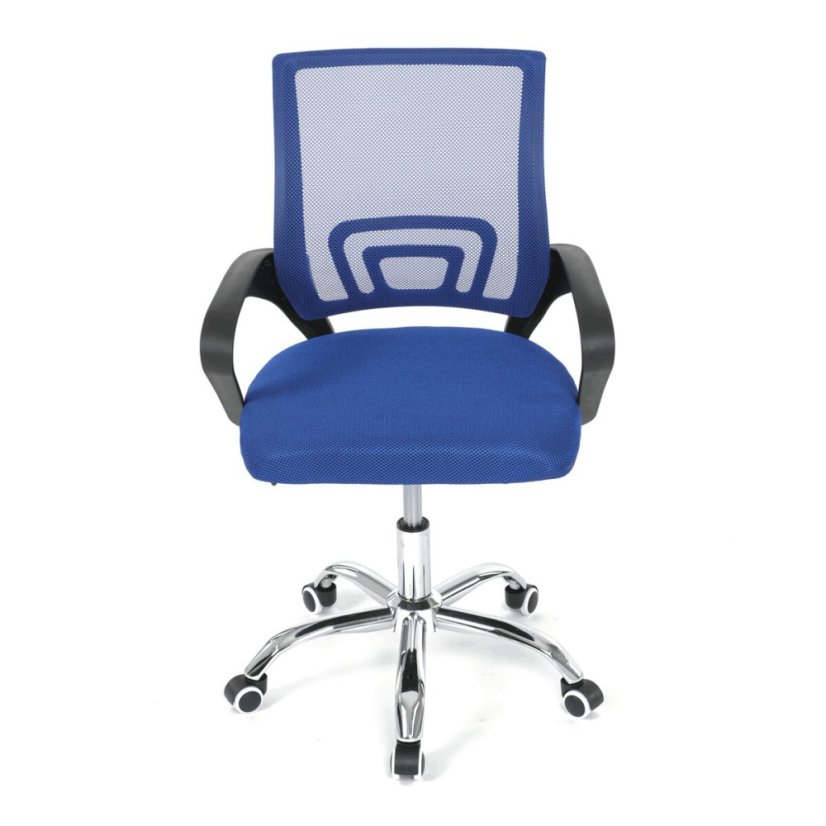 Dětská židle, výškově nastavitelná, modrá síťovina, KA-L103 BLUE