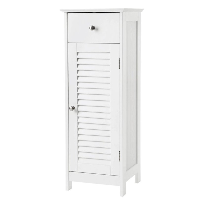 Koupelnová skříňka 32x30x87cm, mdf, bílá, AUK-E1143 WT