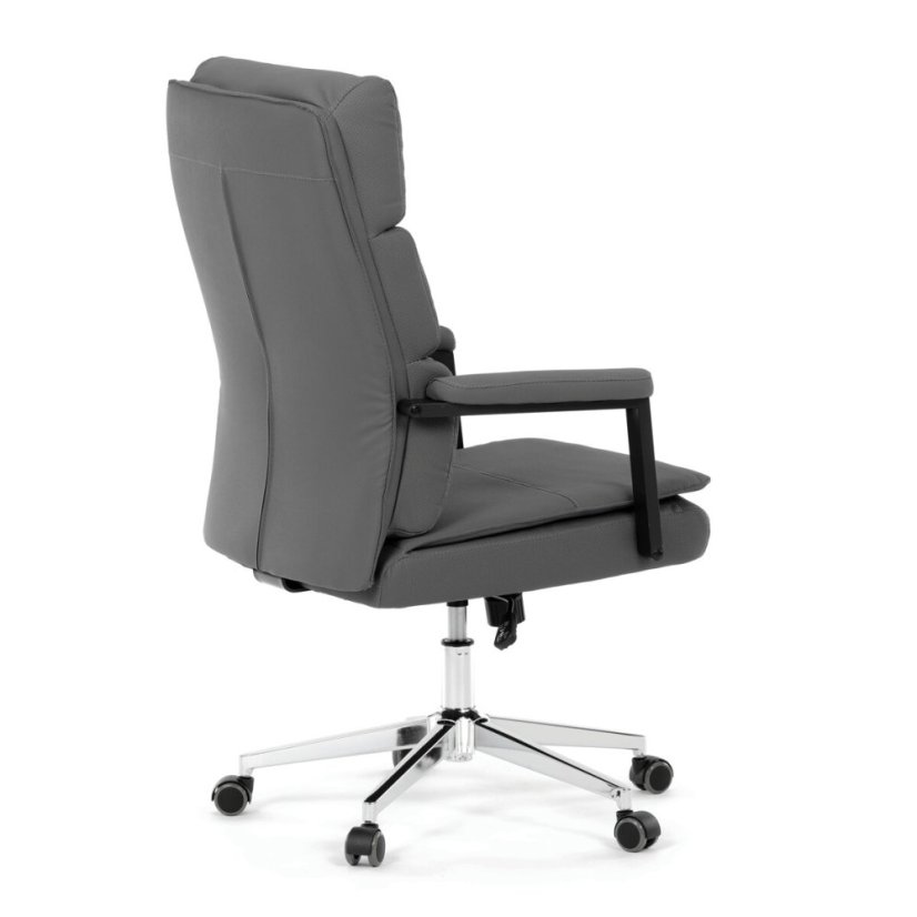 Kancelářské křeslo, houpací mechanismus, šedá ekokůže, KA-D8104 GREY